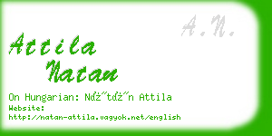attila natan business card